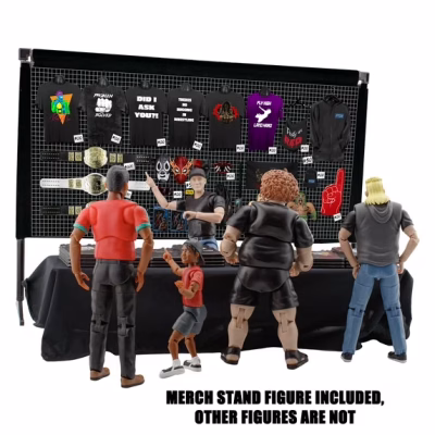 Merch Stand Accessory Set for WWE & AEW Wrestling Action Figures