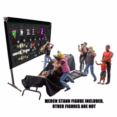 Merch Stand Accessory Set for WWE & AEW Wrestling Action Figures