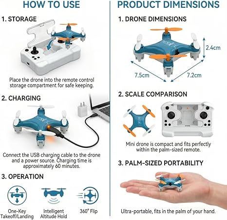 Mini Drone for Kids Indoor Portable Nano Quadcopter with Altitude Hold Mini Drone for Kids Indoor Portable Nano Quadcopter with Altitude Hold