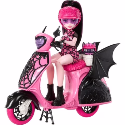 Monster High Draculaura Vamptastic Scooter Doll And Vehicle Playset