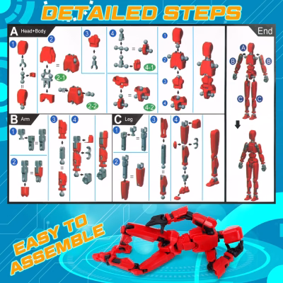 Multi Jointed Movable Robot Figure for Kids
