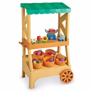 My First Farmstand Toy Farmers Market Cart With Play Food