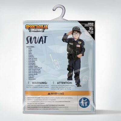 Police Officer Swat Costume for Boys