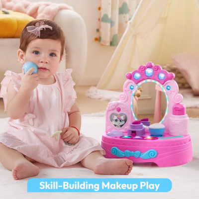 Princess Vanity Mirror Toy Pretend Play Vanity Set