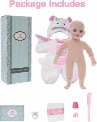Realistic Cute Soft Body Baby Doll with Accessories