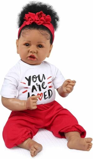 Realistic Reborn Baby Doll Black Girl Gift Set