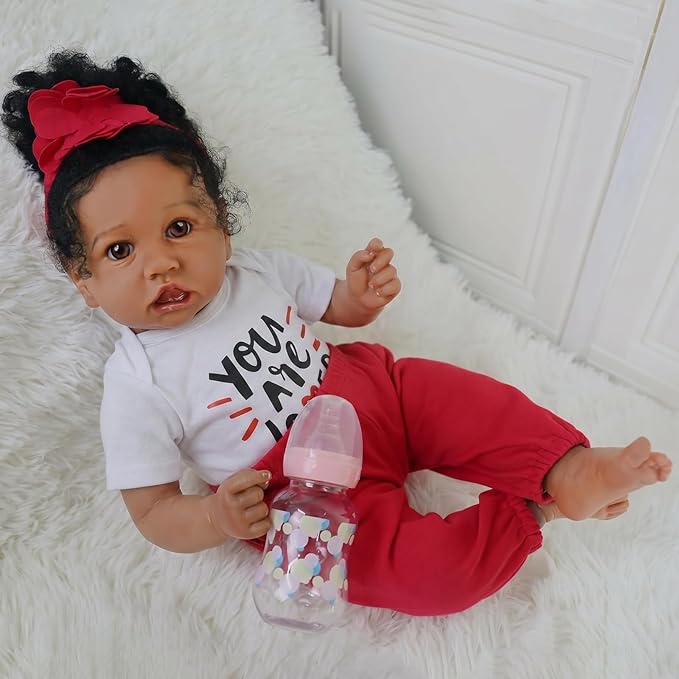Realistic Reborn Baby Doll Black Girl Gift Set Realistic Reborn Baby Doll Black Girl Gift Set