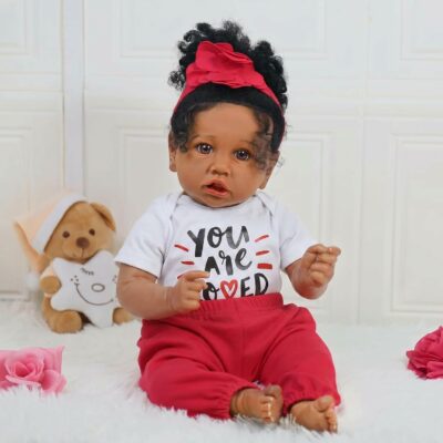Realistic Reborn Baby Doll Black Girl Gift Set