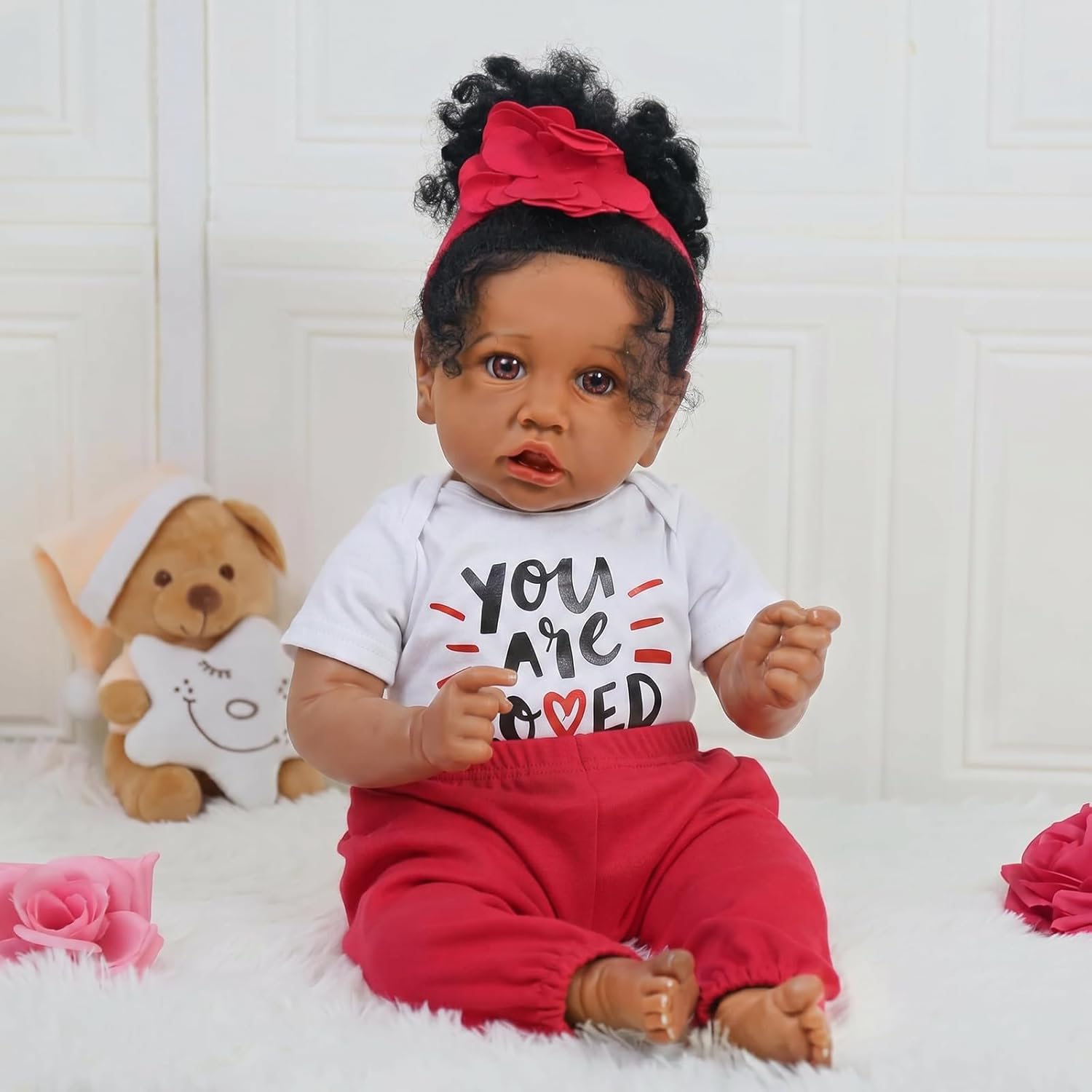 Realistic Reborn Baby Doll Black Girl Gift Set Realistic Reborn Baby Doll Black Girl Gift Set