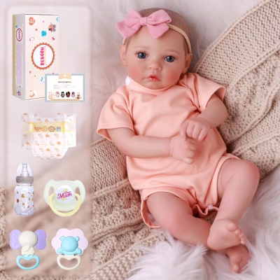 Reborn Baby Doll with Clothes Accessories for Kids