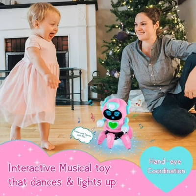 Robot Toy for Kids Smart Walking Dancing Robot with Flashing Eyes