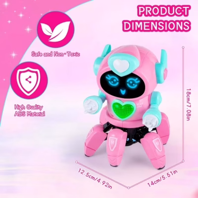 Robot Toy for Kids Smart Walking Dancing Robot with Flashing Eyes