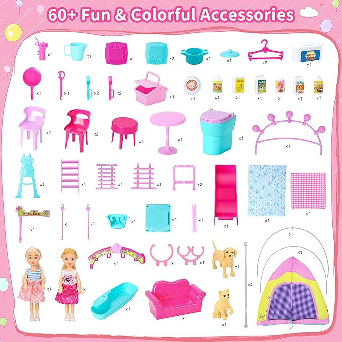 Style Shine Portable & Foldable Dollhouse with Furniture for Kids Style Shine Portable & Foldable Dollhouse with Furniture for Kids