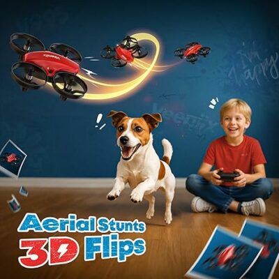 Veeniix V995 Red Mini Drone for Kids RC Quadcopter Plane