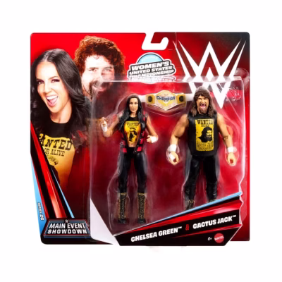 WWE Main Event Showdown Chelsea Green & Cactus Jack Action Figures Set