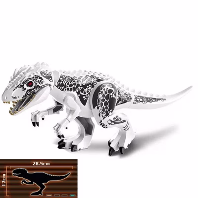 White Indominus Rex 6 inch Tall Dinosaur Action Figures