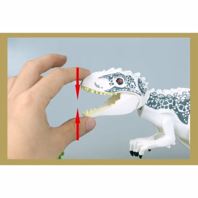 White Indominus Rex 6 inch Tall Dinosaur Action Figures