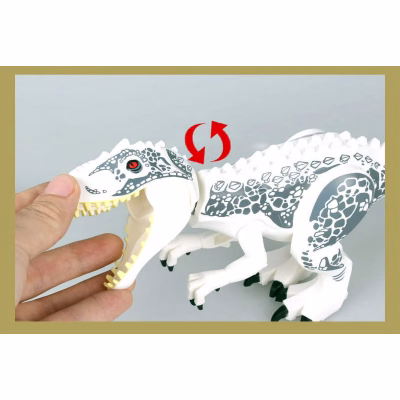 White Indominus Rex 6 inch Tall Dinosaur Action Figures