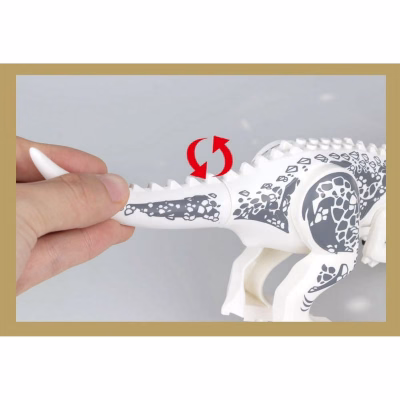 White Indominus Rex 6 inch Tall Dinosaur Action Figures