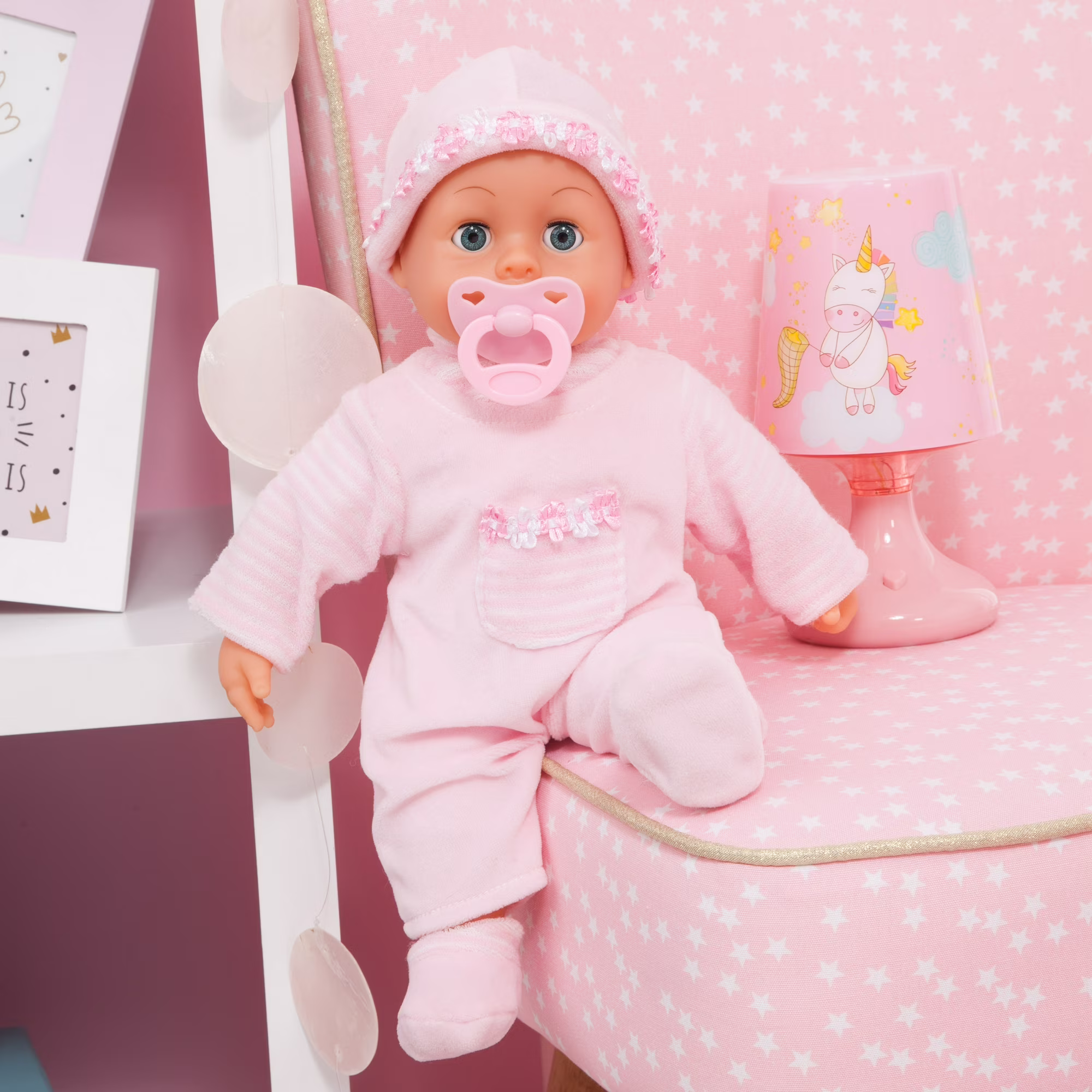 Baby Doll Soft Pink with Bottle and Pacifier for Children Baby Doll Soft Pink with Bottle and Pacifier for Children