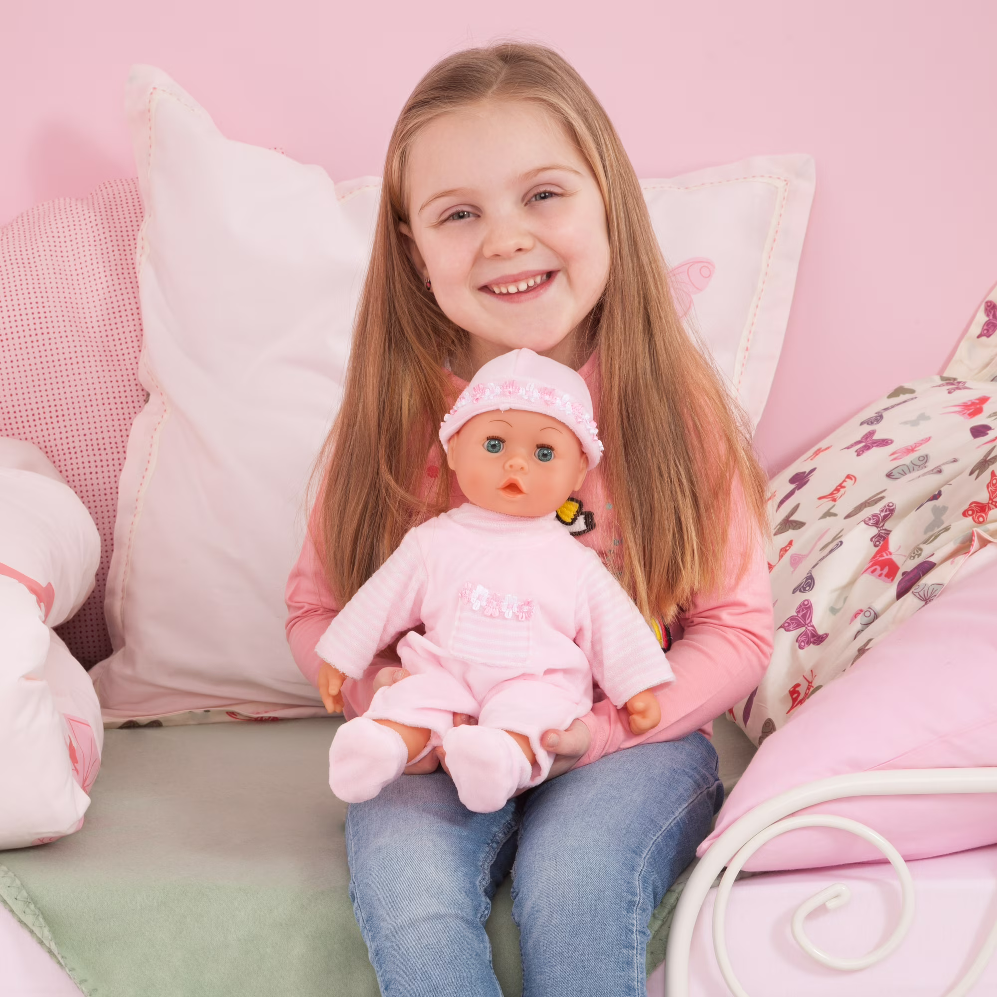 Baby Doll Soft Pink with Bottle and Pacifier for Children Baby Doll Soft Pink with Bottle and Pacifier for Children