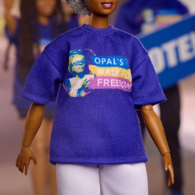 Barbie Inspiring Women Opal Lee Collectible Doll in Blue