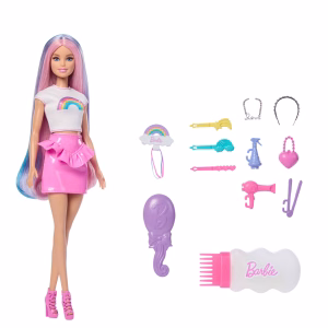 Barbie Rainbow Sparkle Hair Fashion Doll with Extra-Long Hair