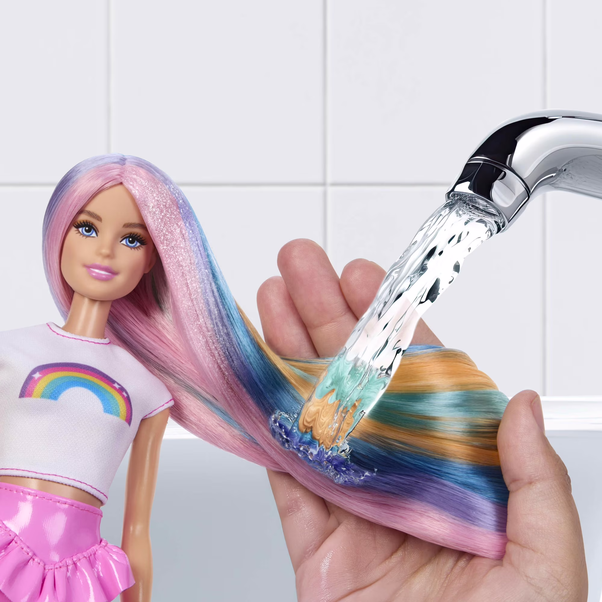 Barbie Rainbow Sparkle Hair Fashion Doll with Extra-Long Hair Barbie Rainbow Sparkle Hair Fashion Doll with Extra-Long Hair
