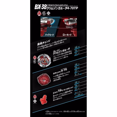 Beyblade X BX-38 Crimson Garuda 4-70TP