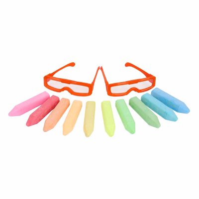 Crayola 3D Neon Sidewalk Chalk 10ct 3D Glasses Included
