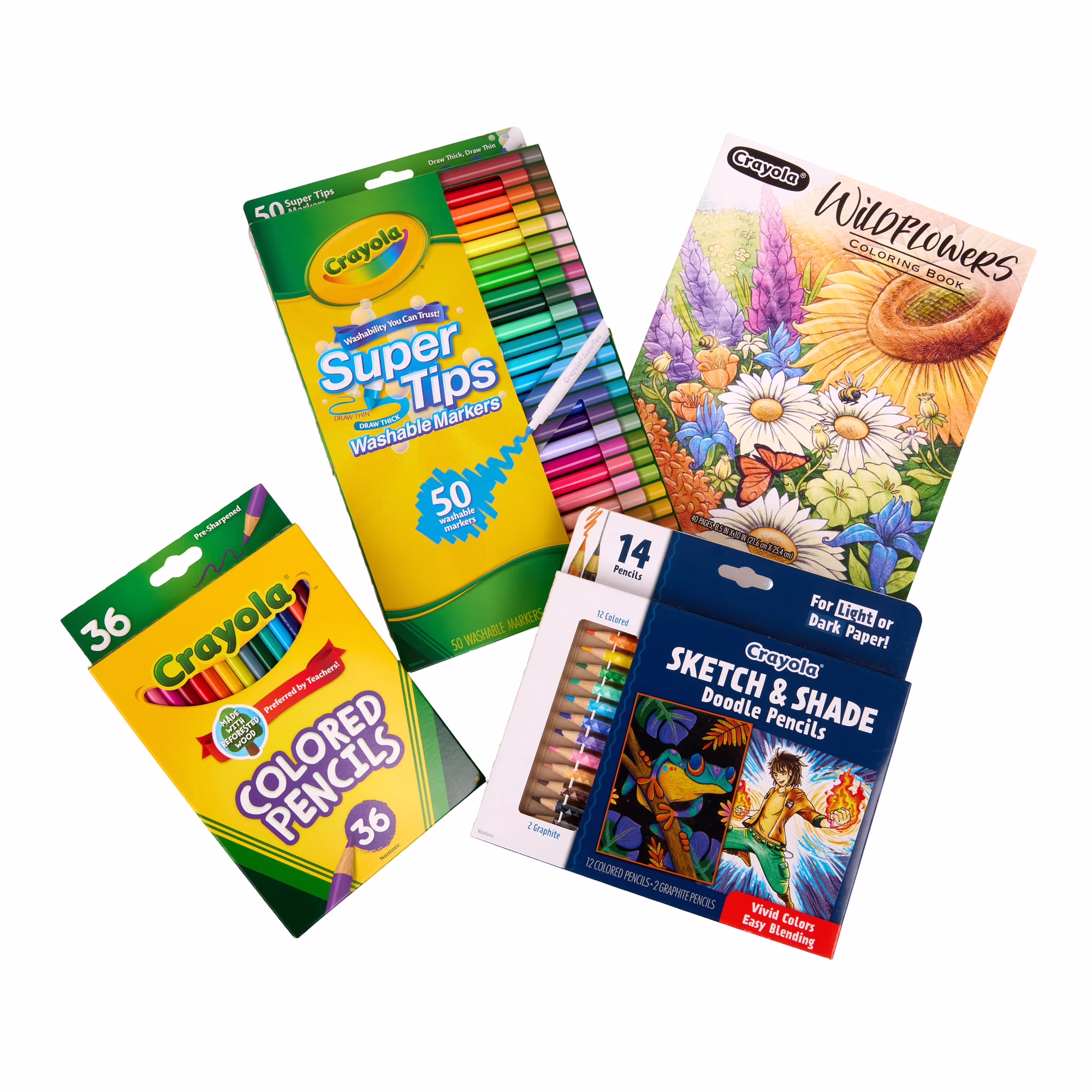 Crayola Deluxe Wildflower Adult Coloring Kit 130+ Pcs Crayola Deluxe Wildflower Adult Coloring Kit 130+ Pcs