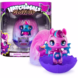 Hatchimals Glow up Magic Dusk Collectible Figure with Glow in the Dark Wings