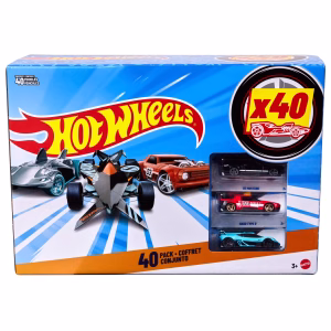 Hot Wheels Set of 40 Toy Race Cars Rescue Vehicles or Trucks