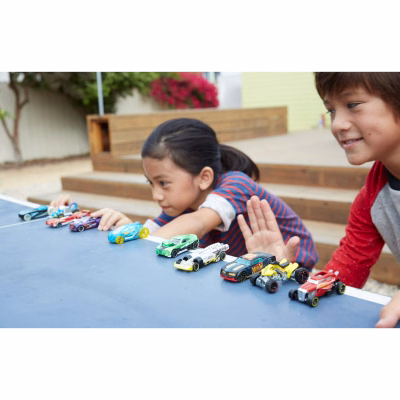 Hot Wheels Set of 40 Toy Race Cars Rescue Vehicles or Trucks