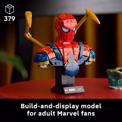 LEGO Marvel Iron Spider Man Bust Collectible Building Kit