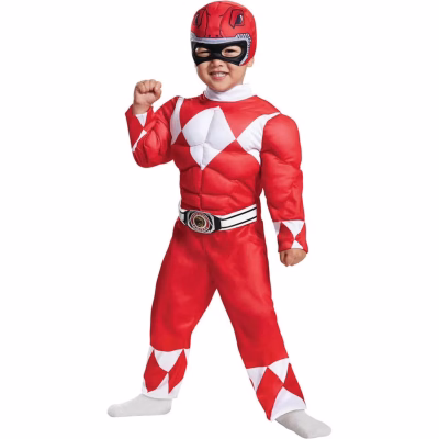 Mighty Morphin Red Ranger Muscle Jumpsuit Costume