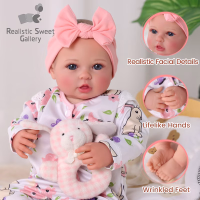 Sleeping Real Life Baby Dolls with Toy & Gift Set for Kids