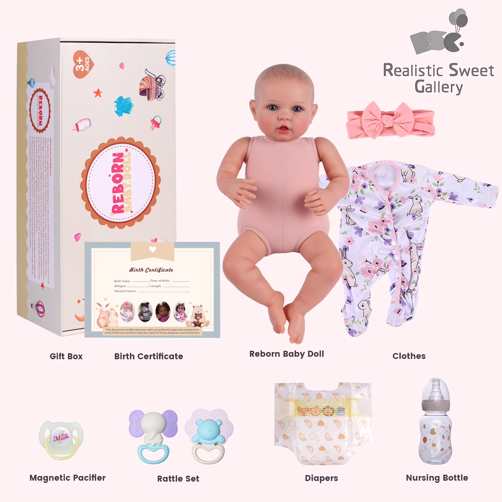 Sleeping Real Life Baby Dolls with Toy & Gift Set for Kids Sleeping Real Life Baby Dolls with Toy & Gift Set for Kids